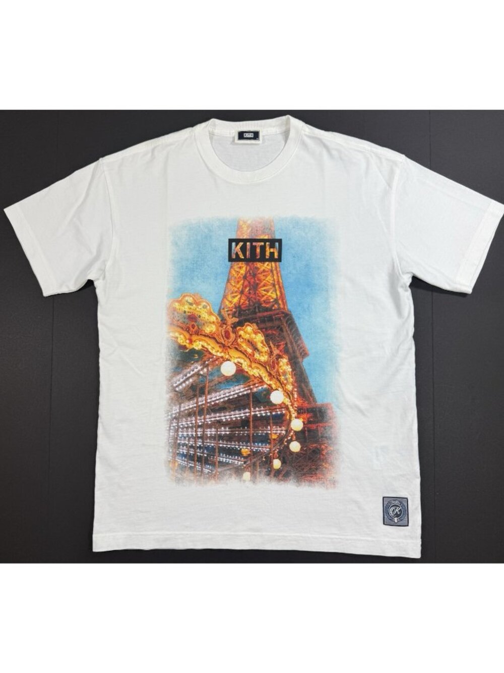 Kith Paris In Store Exclusive Eiffel Tower Lights T-Shirt Size XS White Box Logo